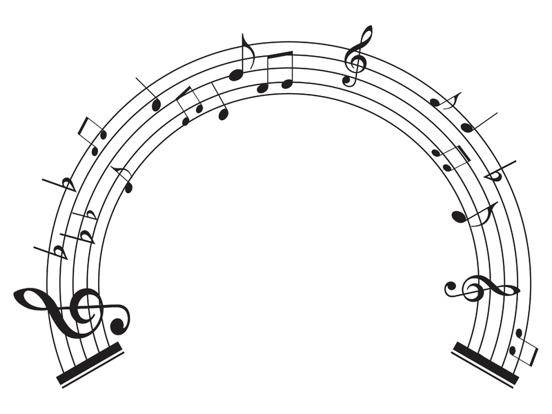 music notes. Music notes circle I asked how